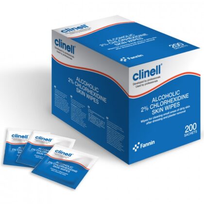 Clinell 2% Chlorhexidine + Alcohol SKIN WIPE (200 sachets)