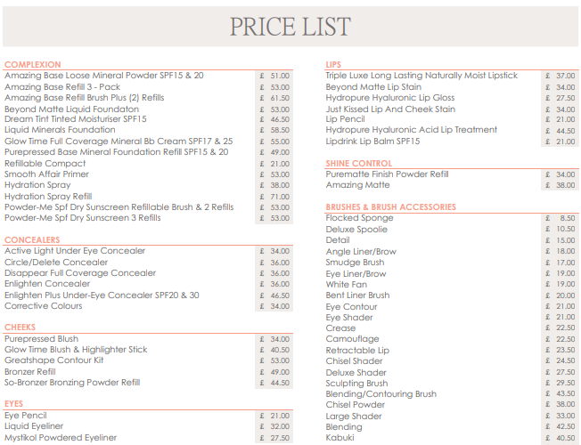 Jane Iredale Price Lists Clever Beauty