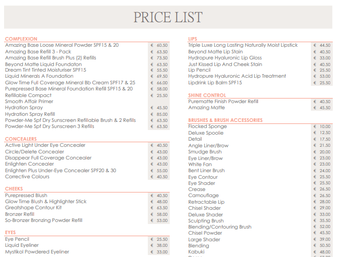 Jane Iredale Price Lists Clever Beauty